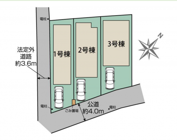 板橋区西台、新築一戸建ての地図画像です