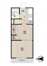 板橋区双葉町、中古マンションの間取り画像です