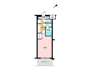 板橋区成増、中古マンションの間取り画像です