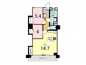 板橋区南町、中古マンションの間取り画像です