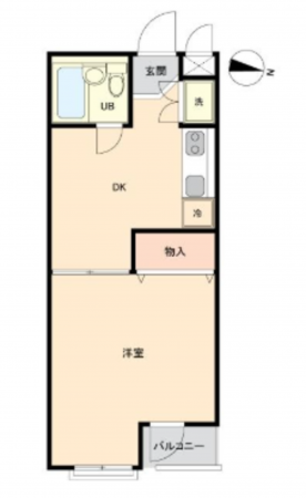 板橋区小茂根、中古マンションの間取り画像です