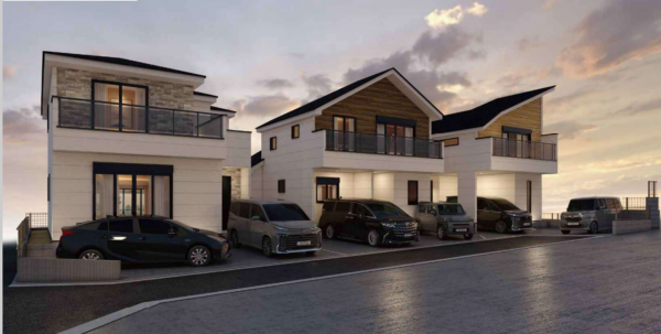 板橋区成増、新築一戸建ての完成予想図（外観）画像です