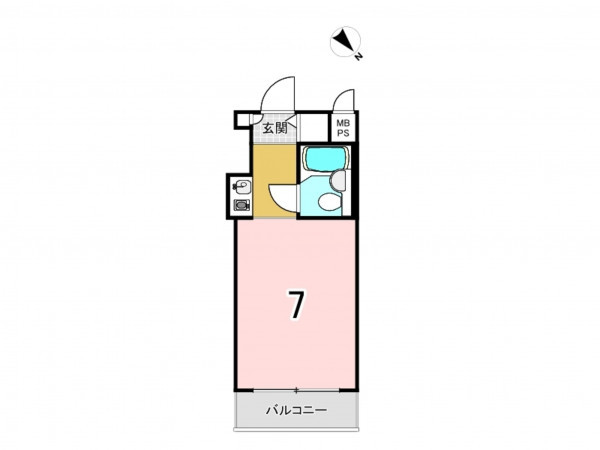 板橋区成増、中古マンションの間取り画像です