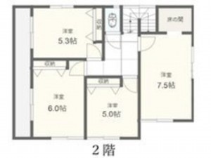 板橋区三園、中古一戸建ての間取り画像です