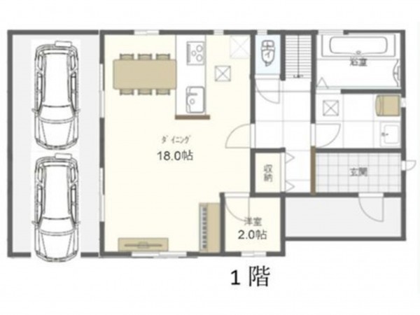 板橋区三園、中古一戸建ての間取り画像です
