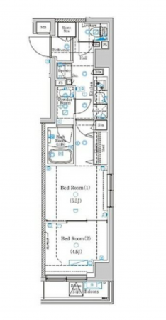 板橋区幸町、中古マンションの間取り画像です
