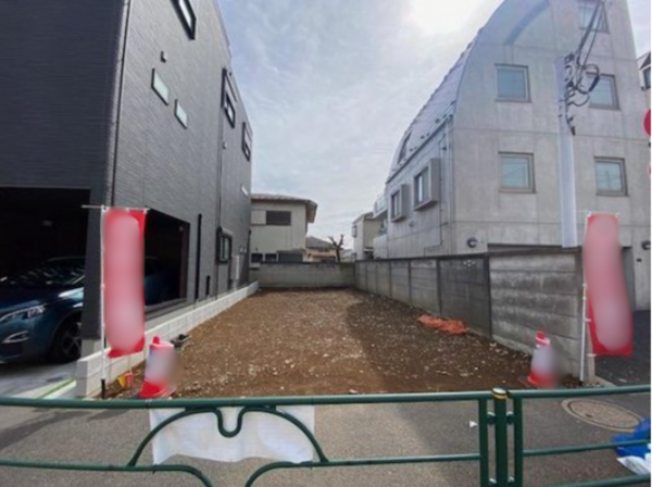 板橋区赤塚、土地の前面道路を含む現地写真画像です