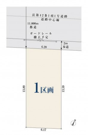 板橋区赤塚、土地の間取り画像です