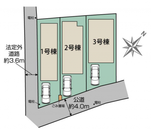 板橋区西台、新築一戸建ての間取り画像です