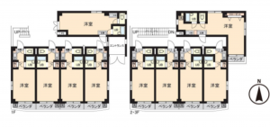 板橋区徳丸、収益物件/マンションの間取り画像です