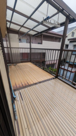 板橋区弥生町、中古一戸建てのバルコニー画像です