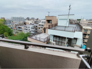 板橋区栄町、中古マンションのバルコニー画像です