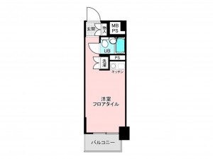 板橋区幸町、中古マンションの間取り画像です