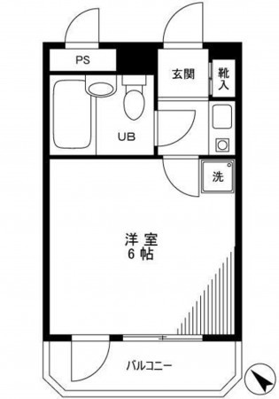 板橋区赤塚、中古マンションの間取り画像です