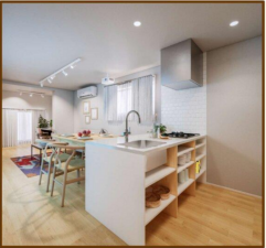 板橋区本町、収益物件/マンションのキッチン画像です