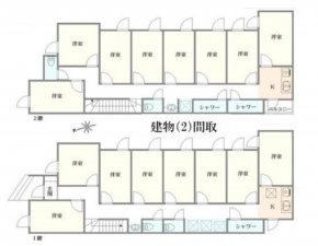 板橋区東山町、収益物件/アパートの建築プラン例画像です
