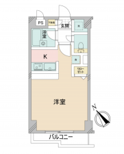 板橋区赤塚、中古マンションの間取り画像です