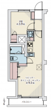 板橋区向原、中古マンションの間取り画像です