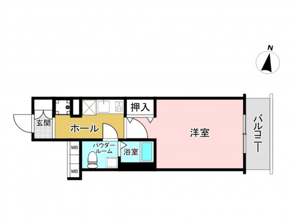 板橋区富士見町、中古マンションの間取り画像です