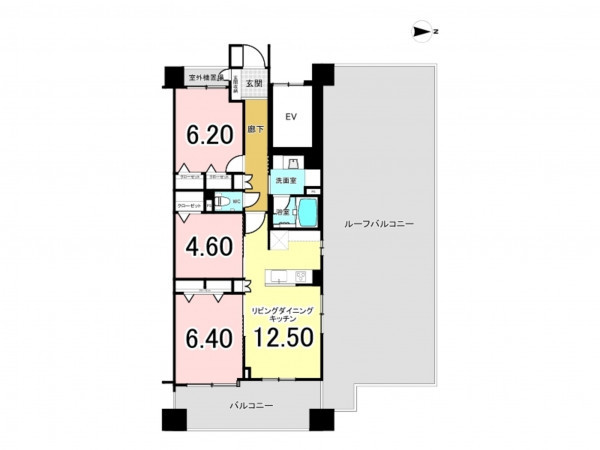 板橋区徳丸、中古マンションの間取り画像です