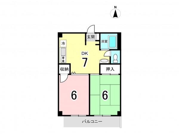 板橋区東新町、中古マンションの間取り画像です