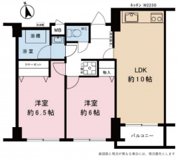 板橋区上板橋、中古マンションの間取り画像です