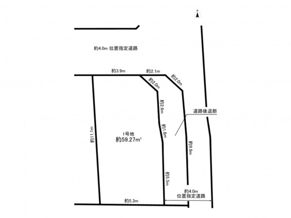板橋区常盤台、土地の間取り画像です