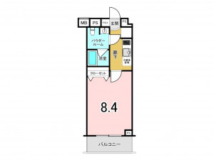 板橋区氷川町、中古マンションの間取り画像です