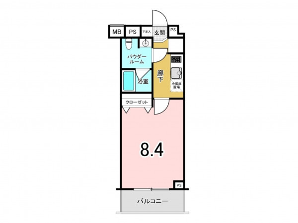板橋区氷川町、中古マンションの間取り画像です