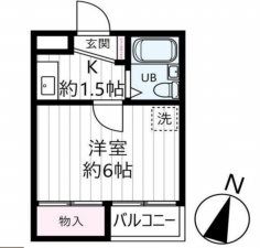 板橋区氷川町、収益物件/マンションの間取り画像です