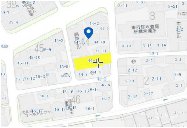 板橋区氷川町、収益物件/マンションの地図画像です