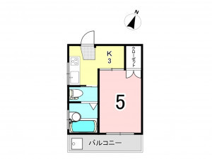 板橋区南常盤台、中古マンションの間取り画像です