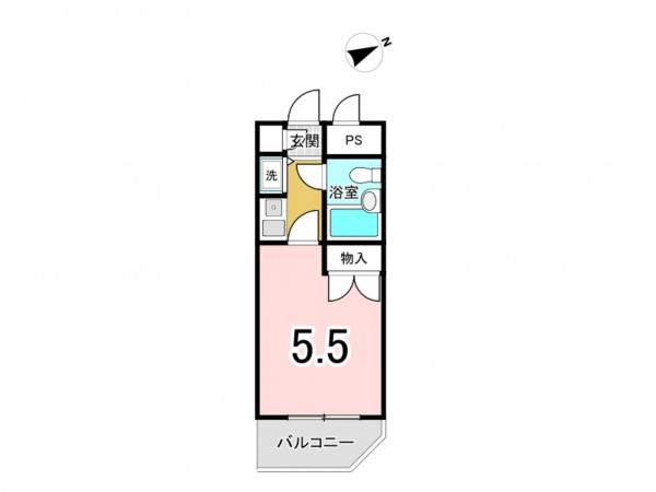 板橋区常盤台、中古マンションの間取り画像です