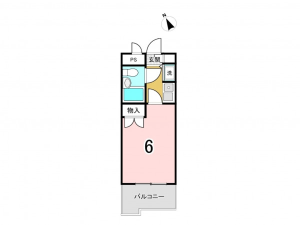 板橋区常盤台、中古マンションの間取り画像です