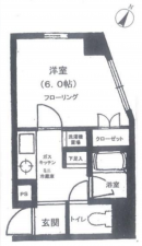板橋区栄町、中古マンションの間取り画像です