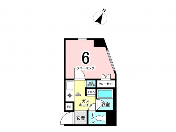 板橋区栄町、中古マンションの間取り画像です