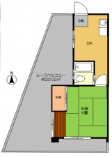 板橋区向原、中古マンションの間取り画像です