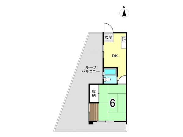板橋区向原、中古マンションの間取り画像です