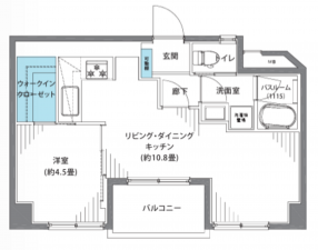 板橋区板橋、中古マンションの間取り画像です