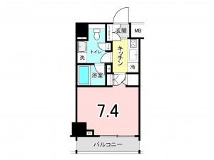 板橋区南常盤台、中古マンションの間取り画像です