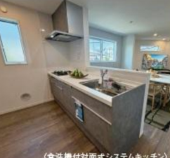 板橋区西台、新築一戸建てのキッチン画像です