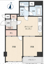 板橋区中板橋、中古マンションの間取り画像です