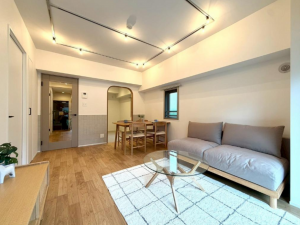板橋区成増、中古マンションの居間画像です