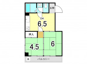 板橋区大谷口北町、中古マンションの間取り画像です