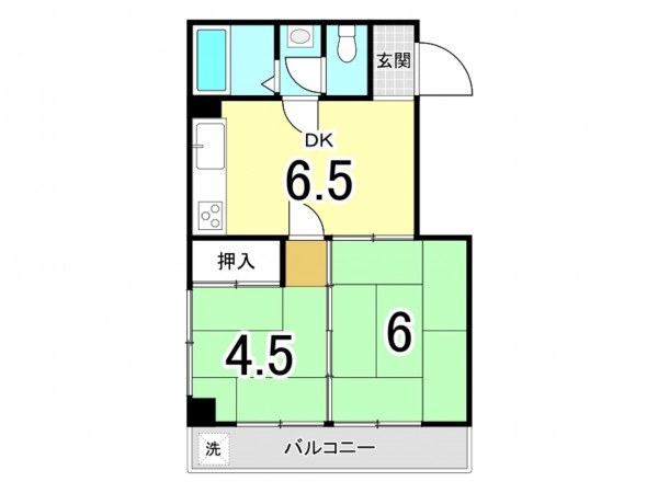 板橋区大谷口北町、中古マンションの間取り画像です