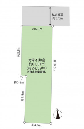 板橋区富士見町、土地の間取り画像です