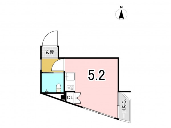 板橋区桜川、中古マンションの間取り画像です