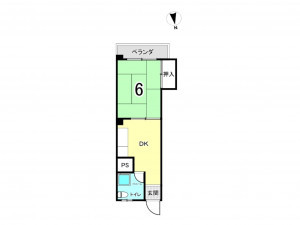 板橋区向原、中古マンションの間取り画像です