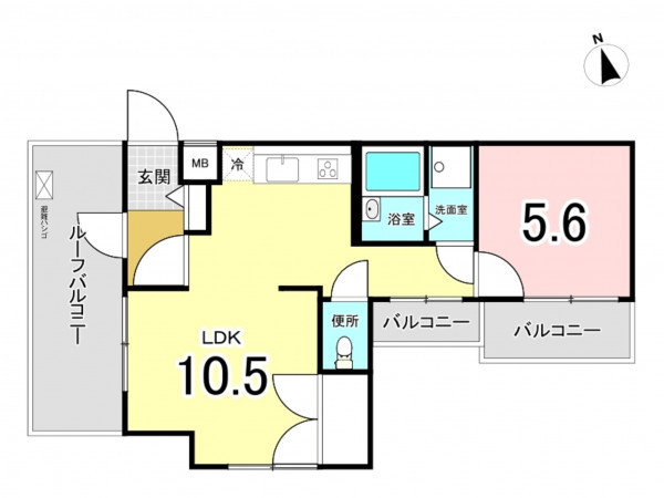 板橋区赤塚、中古マンションの間取り画像です