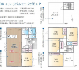 板橋区上板橋、新築一戸建ての間取り画像です